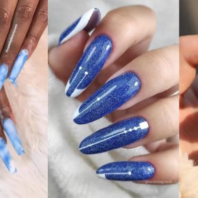 20 Dessins D'ongles en Acrylique Bleu Chic Qui Sont Parfaits Pour Toutes Les Occasions