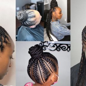 49 The Most Beautiful African Hair Braid Models You Can Use as a Bun