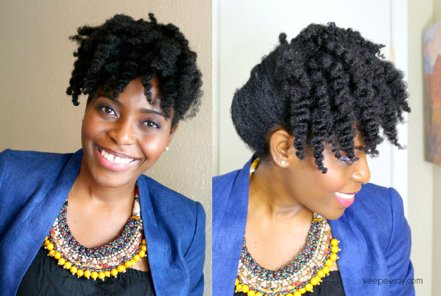 easy natural hair updo 4c veepeejay