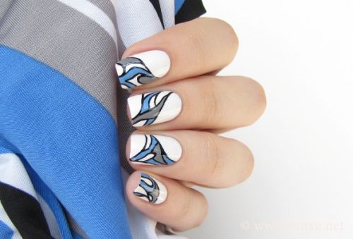 abstract nail art