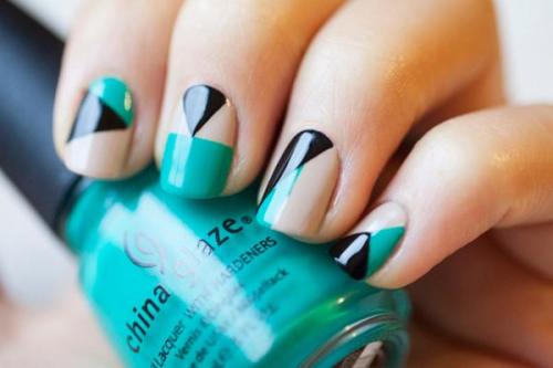 segmented nail art