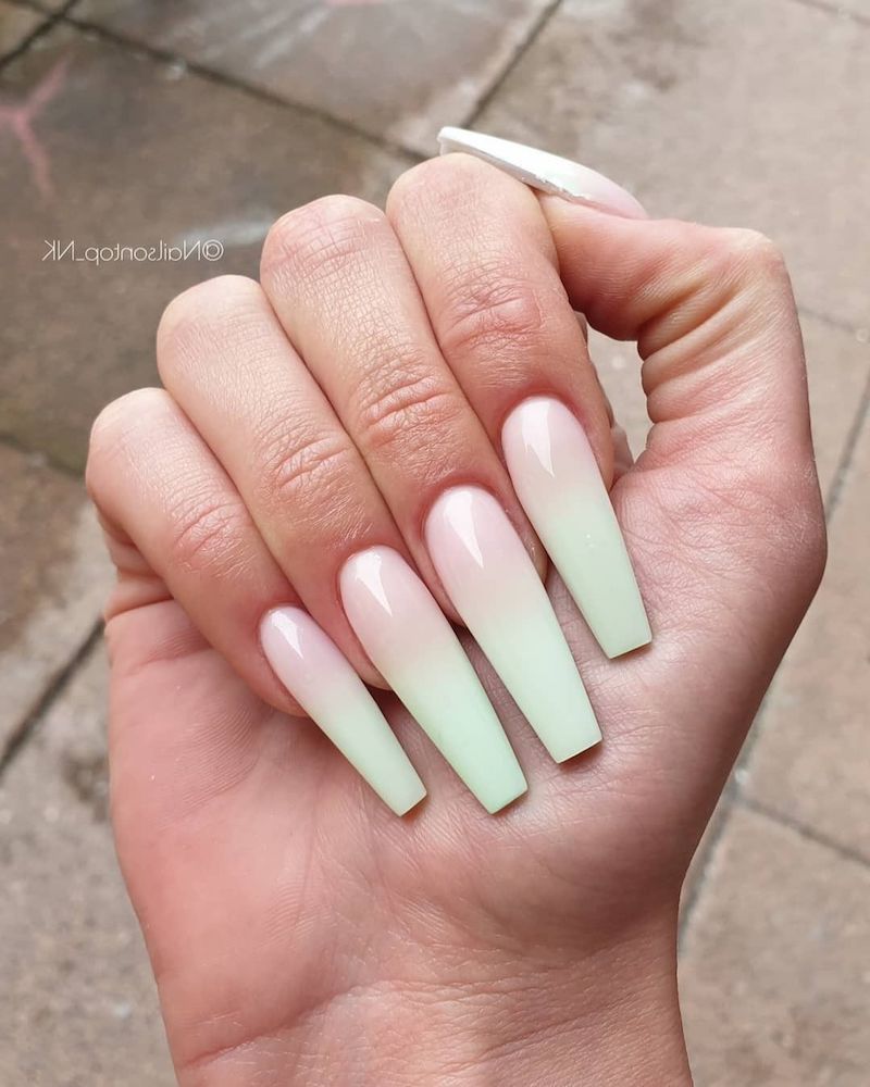 gradient nail polish ballerina manicure