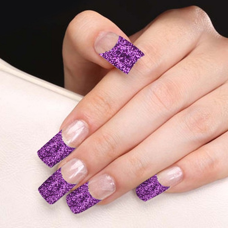 gel-manicure-french-viola-glitterata