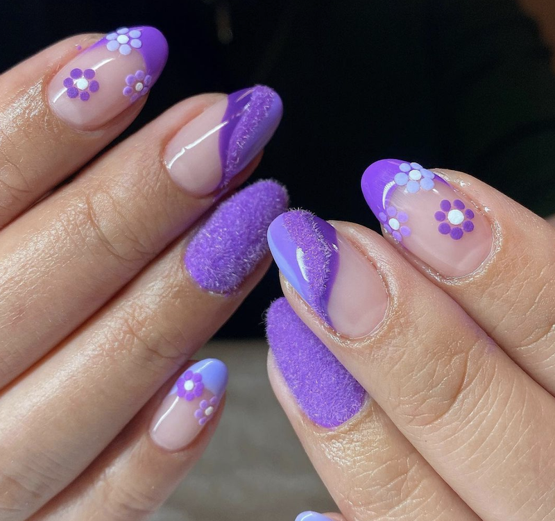velvet purple nail polish summer colors