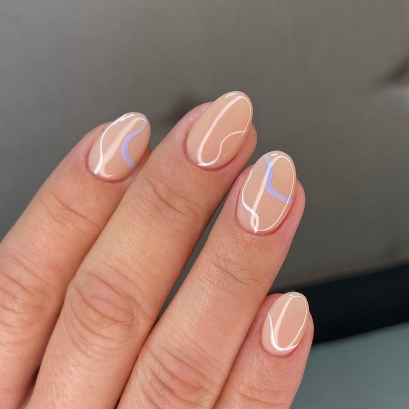 almond nail polish nude color