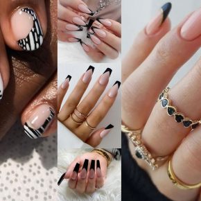 59 Black French Tip Nail Design Ideas for 2022 That are Trending Now