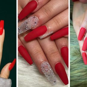 87 Beautiful Ways to Rock Red Coffin Nails