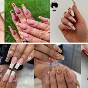 43 Amazing Brown Marble Nail Design Ideas for 2022
