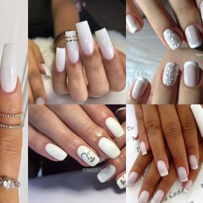 50 Pretty and Cool White Nail Designs to Make your Nails your Best Feature