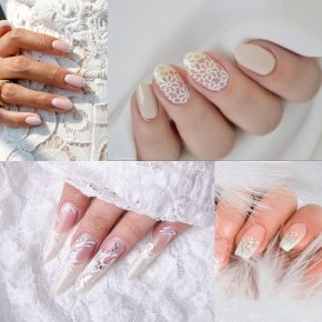 Bridal Nails Including Colored 2023 Decorations and Shapes!