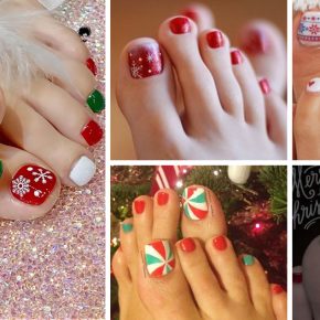 65 Photos: Best and Easy Christmas Toe Nail Designs
