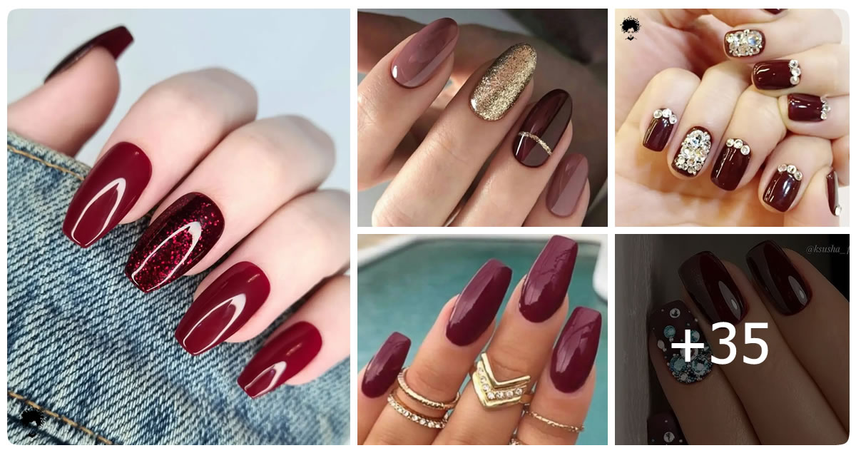 35 Amazing Burgundy Nails You Should Try In 2023